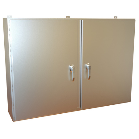 HAMMOND MFG. N4X 2 Door Wallmount Enclosure with Panel, 42 x 60 x 12, 316 SS HN4WM426012S16